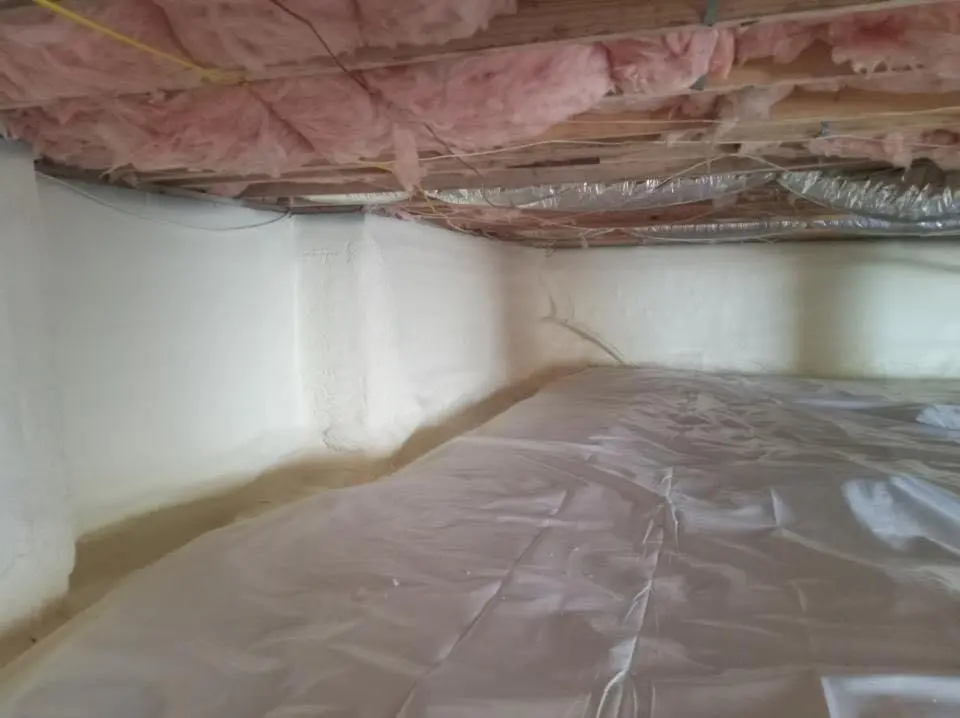 Crawl space encapsulation with closed-cell spray foam for Metal Roof Coating in River Vale